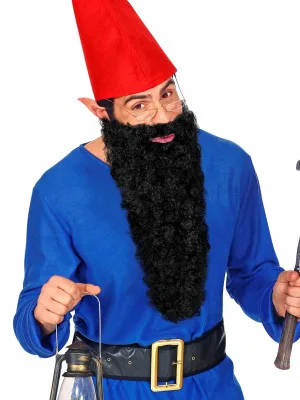 Dolga Skodrana Brada z Brki Maxi Črna