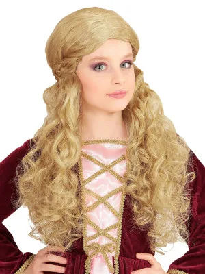 Dekliška Srednjeveška Lasulja Blond