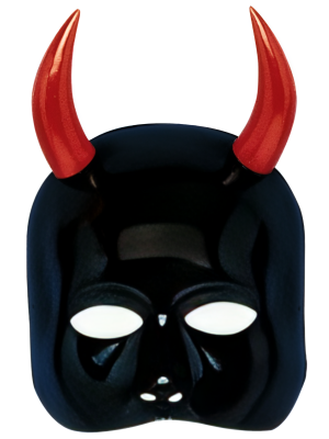 Maska Hudič PVC Črna