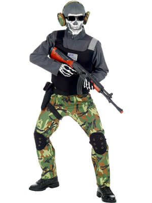 Fantovski Kostum Vojak Skeleton Okostnjak