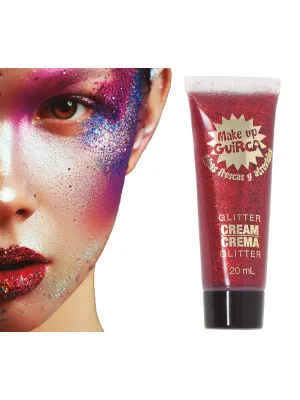 Glitter - Rdeče Bleščice za Obraz