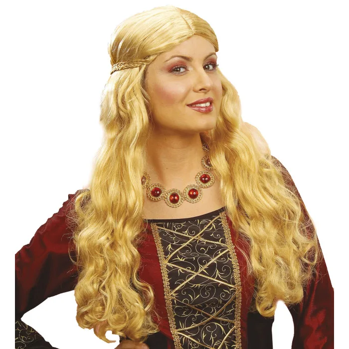Ženska dolga Lasulja Medieval blond