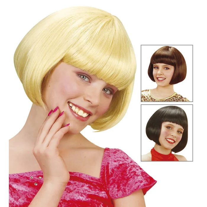 Dekliška lasulja na paž blond Janny