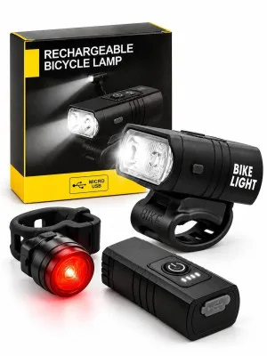 Komplet LED Kolesarskih Luči – Sprednja in Zadnja Luč
