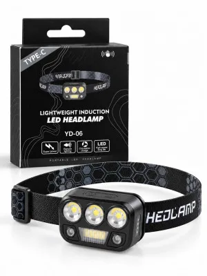 Naglavna LED Svetilka 500 lm s Senzorjem Gibanja