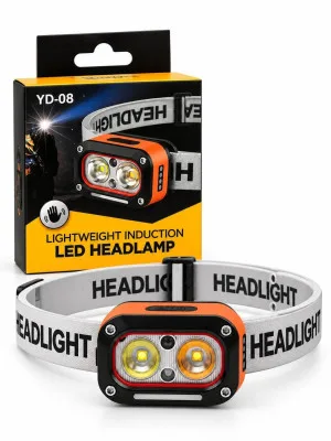 Polnilna Naglavna LED Svetilka 400 lm s 5 Načini Osvetlitve